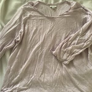 J Jill lilac 3/4 sleeve top